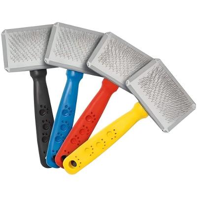 Escova Rasqueadeira Com Cabo Plástico Estampa De Patinhas Para Cães- 55 - American Pets