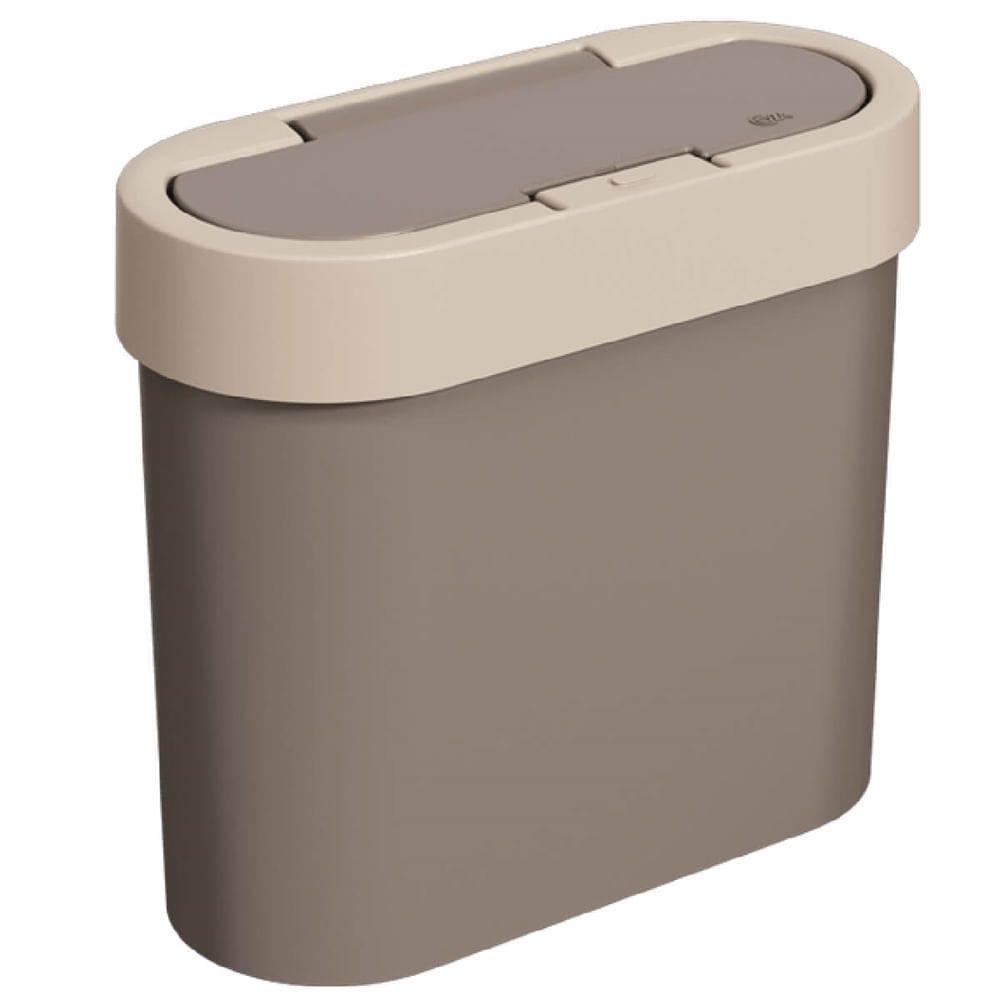 Lixeira Flat 2,8 Litros Warm Gray - 17003-0334 - Coza - 1