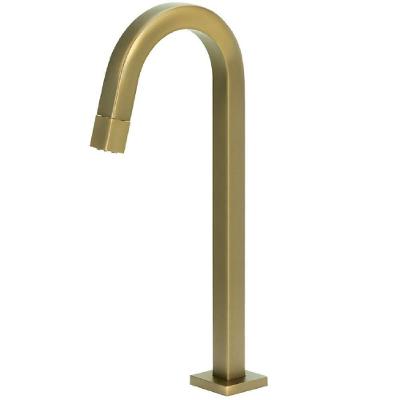 Torneira De Mesa Alta Quadrada Golden 22mm 1-4 De Volta Para Lavatório 1258 - 773139 - Stoc
