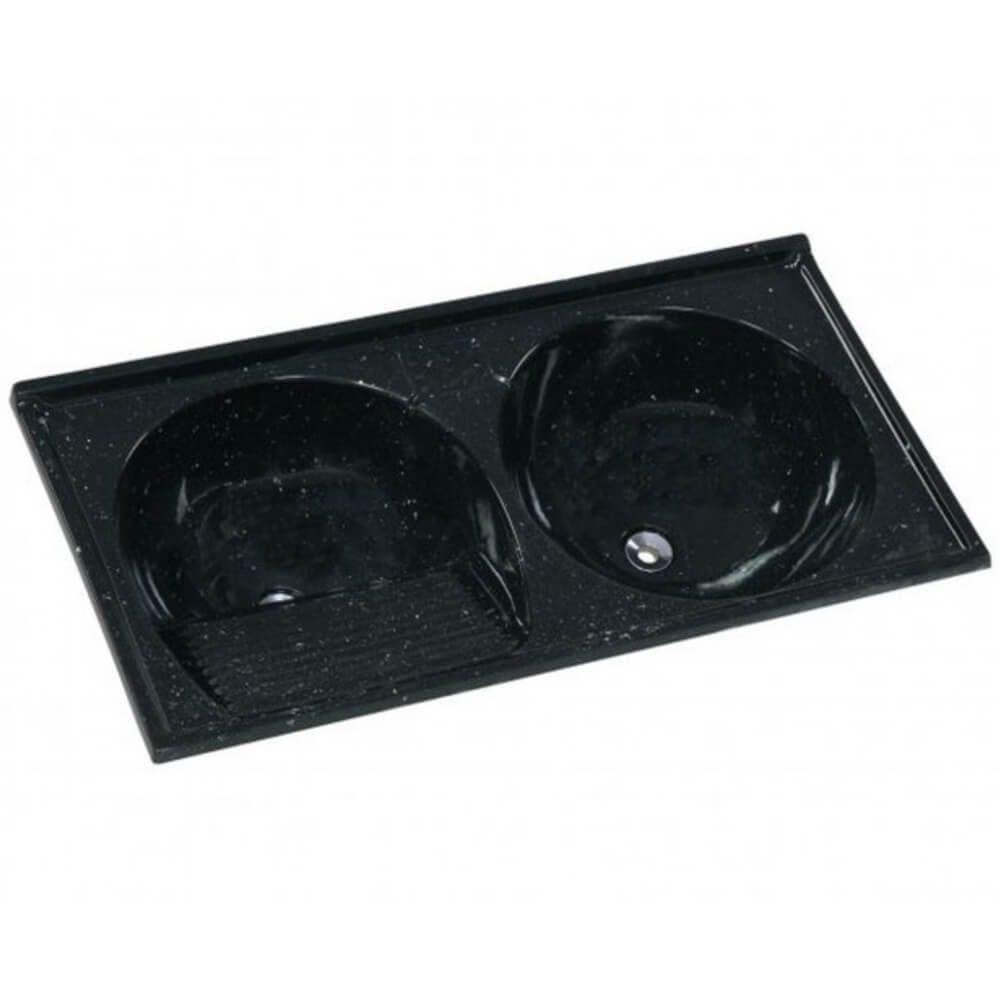 Tanque Standart Duplo Com 100x51cm Preto - 500108 - A.j.rorato - 1