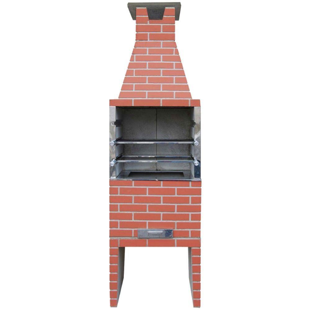 Churrasqueira De Concreto Pré-moldada Com 65cm Tijolinho Cerâmica - 1000057 - Atacadao Lazer - 1