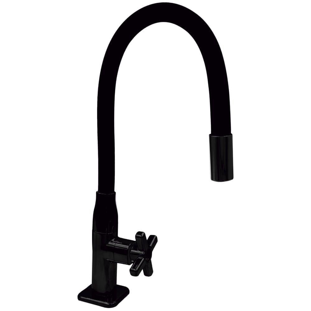 Torneira Para Cozinha Com 1-4 De Volta Com Tubo Preto De Mesa - 774337 - Stoc - 1