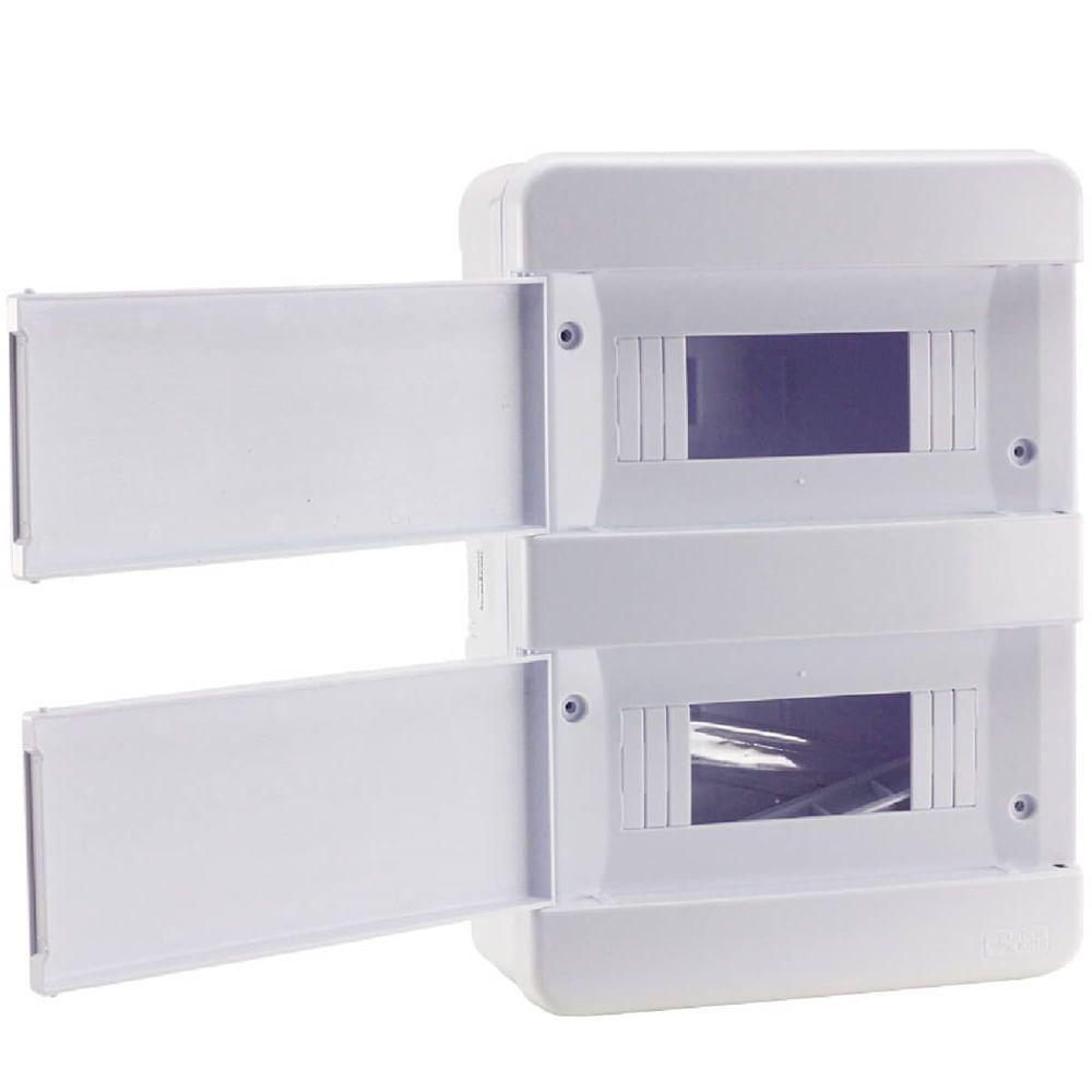 Quadro De Distribuição De Sobrepor 24 Disjuntores Din Com Barramento - 600300029 - Forceline - 2