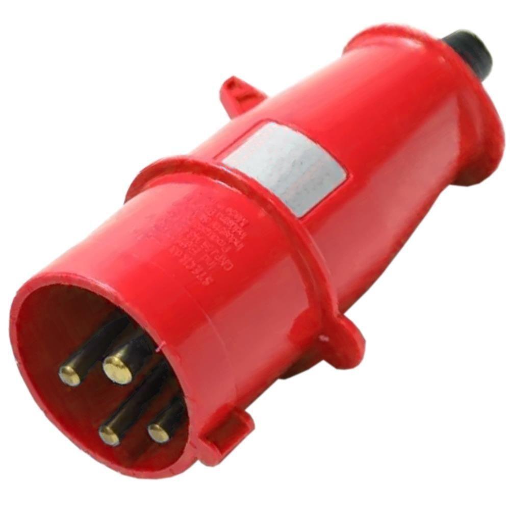 Plugue 3p+t 32a 380v-440v 6h Vermelho - S-4276 - Steck Plug 3p+t32a 380v-440v 64vm S-4276 Steck - 1