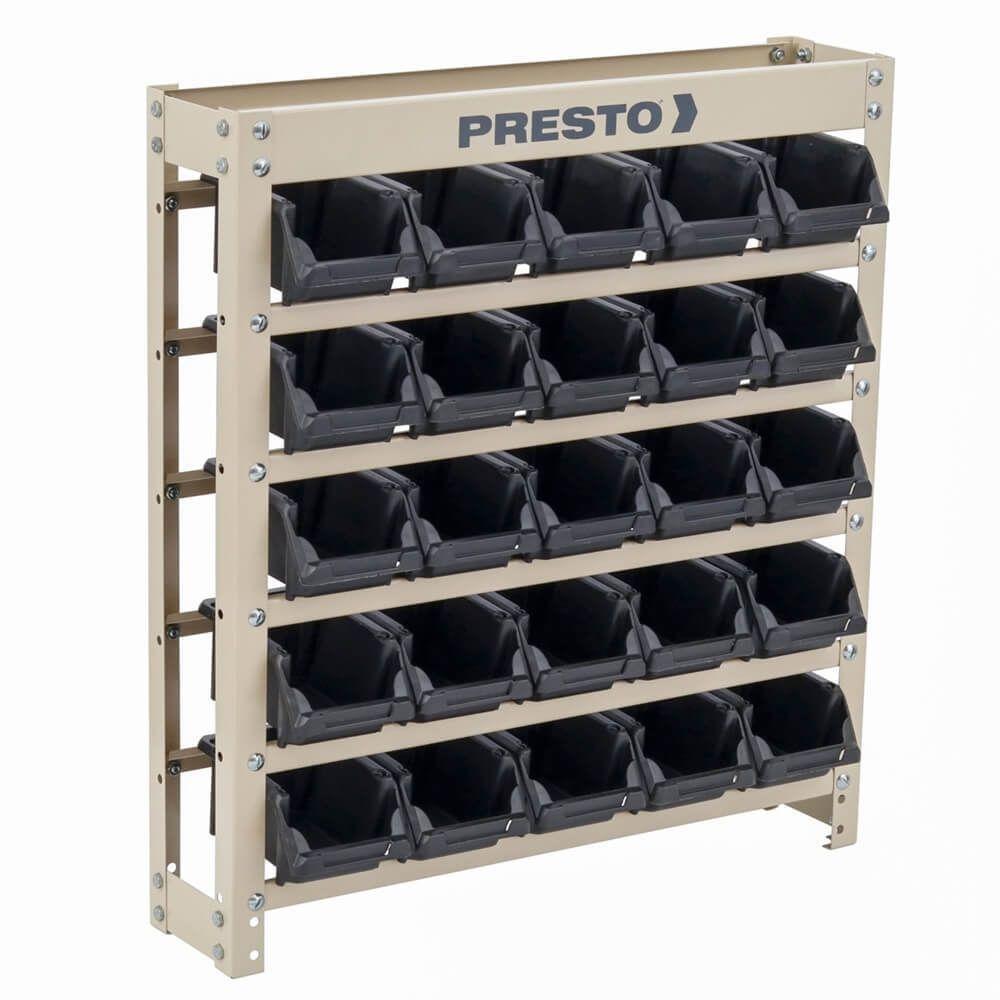 Kit Estante Gaveteiro Organizador 25-3 Preta - 93003 - Presto - 1