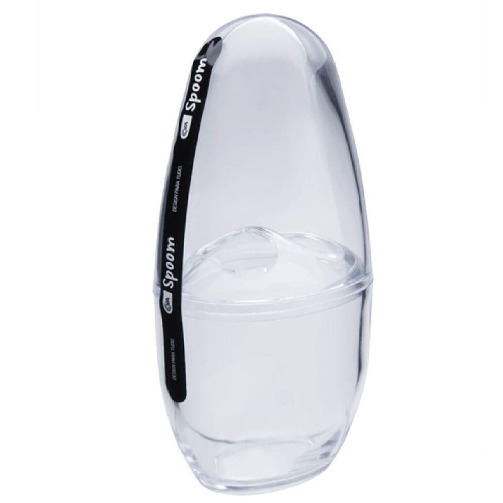 Porta Escova Spoom Com Tampa Cristal - 20858-0009 - Coza - 1