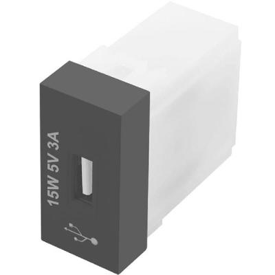 Módulo Tomada Usb Habitat Black 15 Watts 3 Amperes 5 Volts - 4082 - Fame