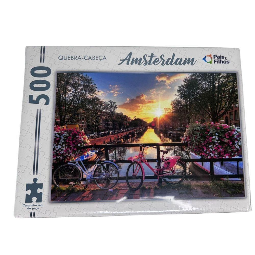 Puzzle Amsterdam - 500 Peças - Pais E Filhos - 1