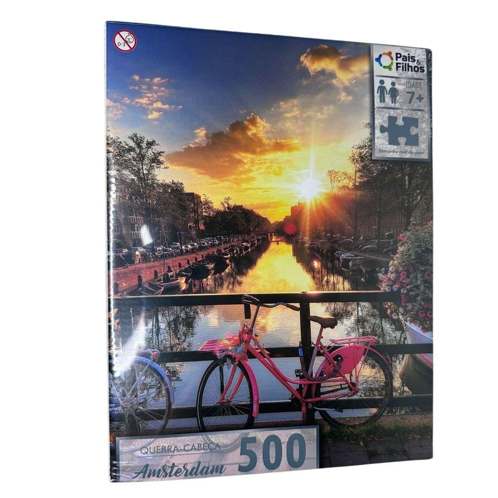 Puzzle Amsterdam - 500 Peças - Pais E Filhos - 2