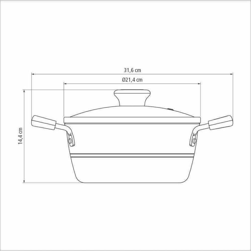 Caçarola Tramontina Sicília Antiaderente Vermelho 20cm - 4
