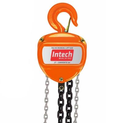 Talha Manual Com Corrente De 5 Metros E Suporta 2 Toneladas - Lift520 - Intech Machine