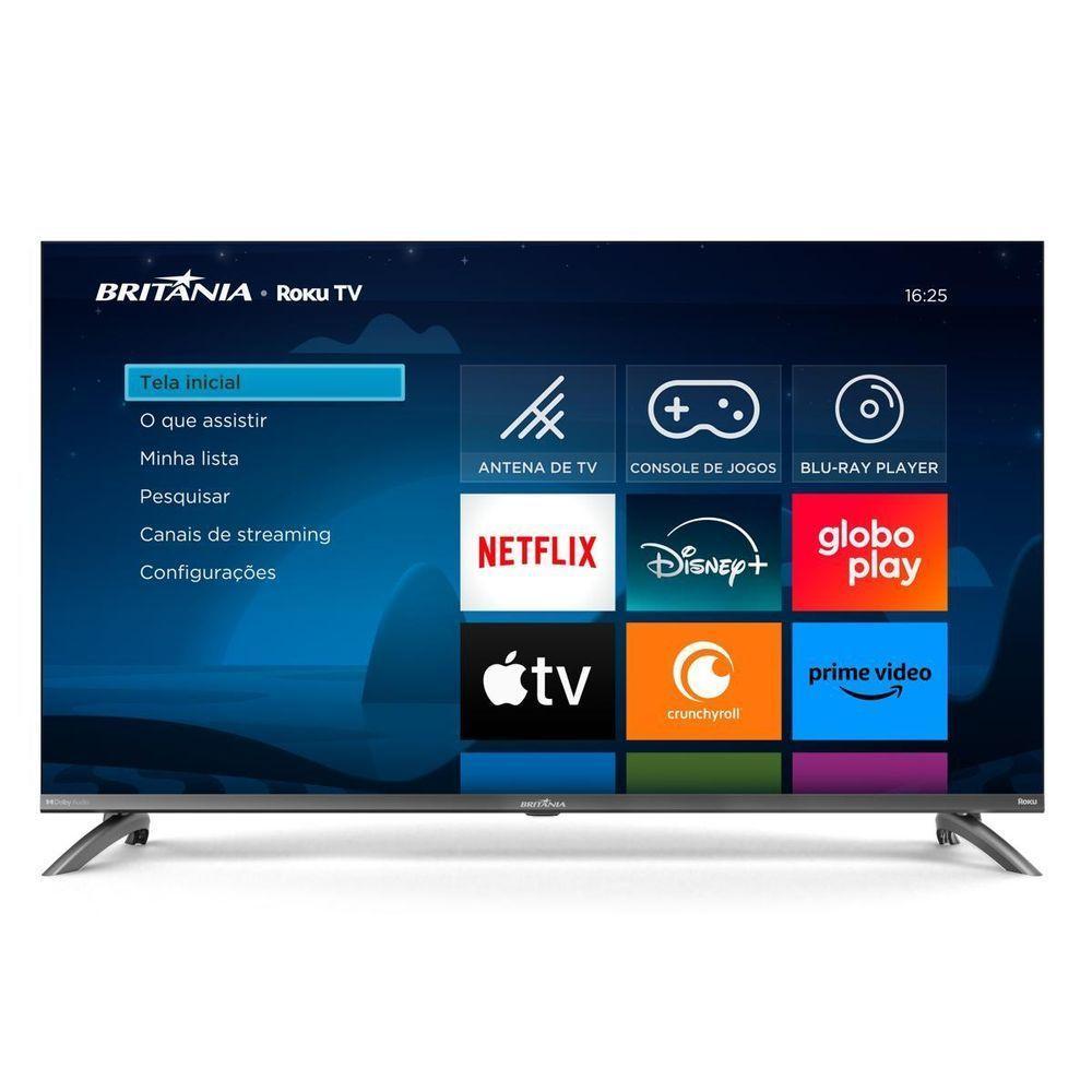 Smart TV 40” Britânia BTV40M9GR2CGB Roku TV LED Dolby Audio Bivolt - 1