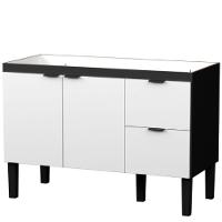 Gabinete Em Madeira Colibri Branco E Preto Para Pias De 1,20 Metro Com 2 Portas E 2 Gavetas - P101145 - Cozimax - 1
