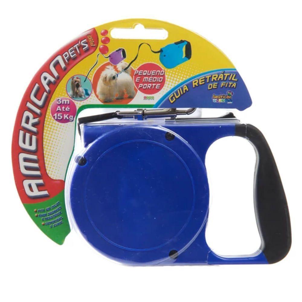 Guia Retrátil De Fita 3 Metros Com Capacidade De 15 Kg - 155 - American Pets - 1