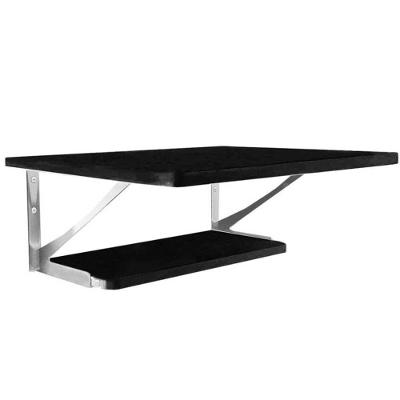 Kit De Prateleiras Preta Com Suporte De Aço - 2zuvpr - Multivisâo