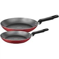 Jogo De Frigideiras Loreto Vermelhas Em Alumínio Antiaderentes Com 2 Peças - 27899106 - Tramontina - 1