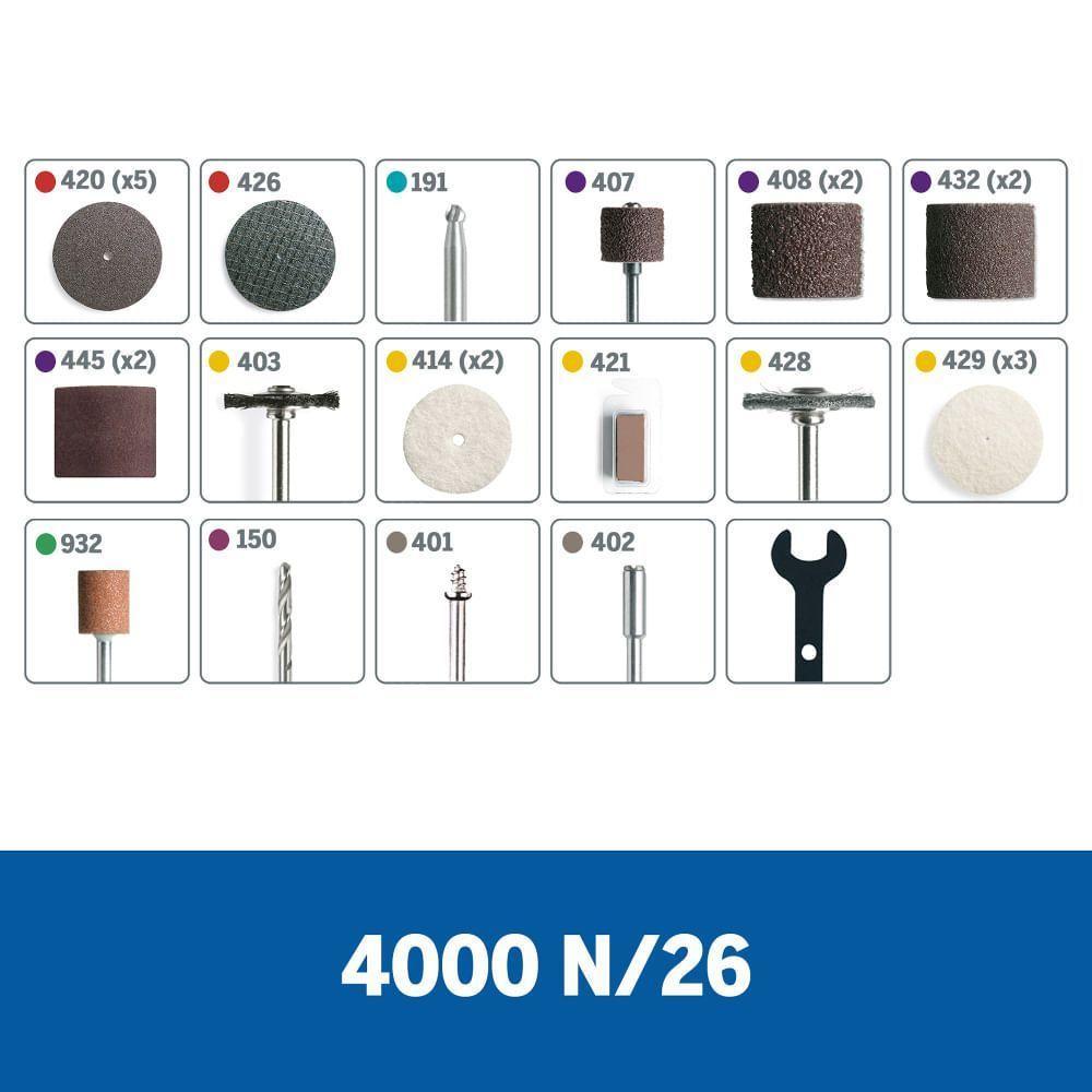 Micro Retífica 4000 Com 26 Acessórios 110 Volts - F0134000nu000 - Dremel - 2