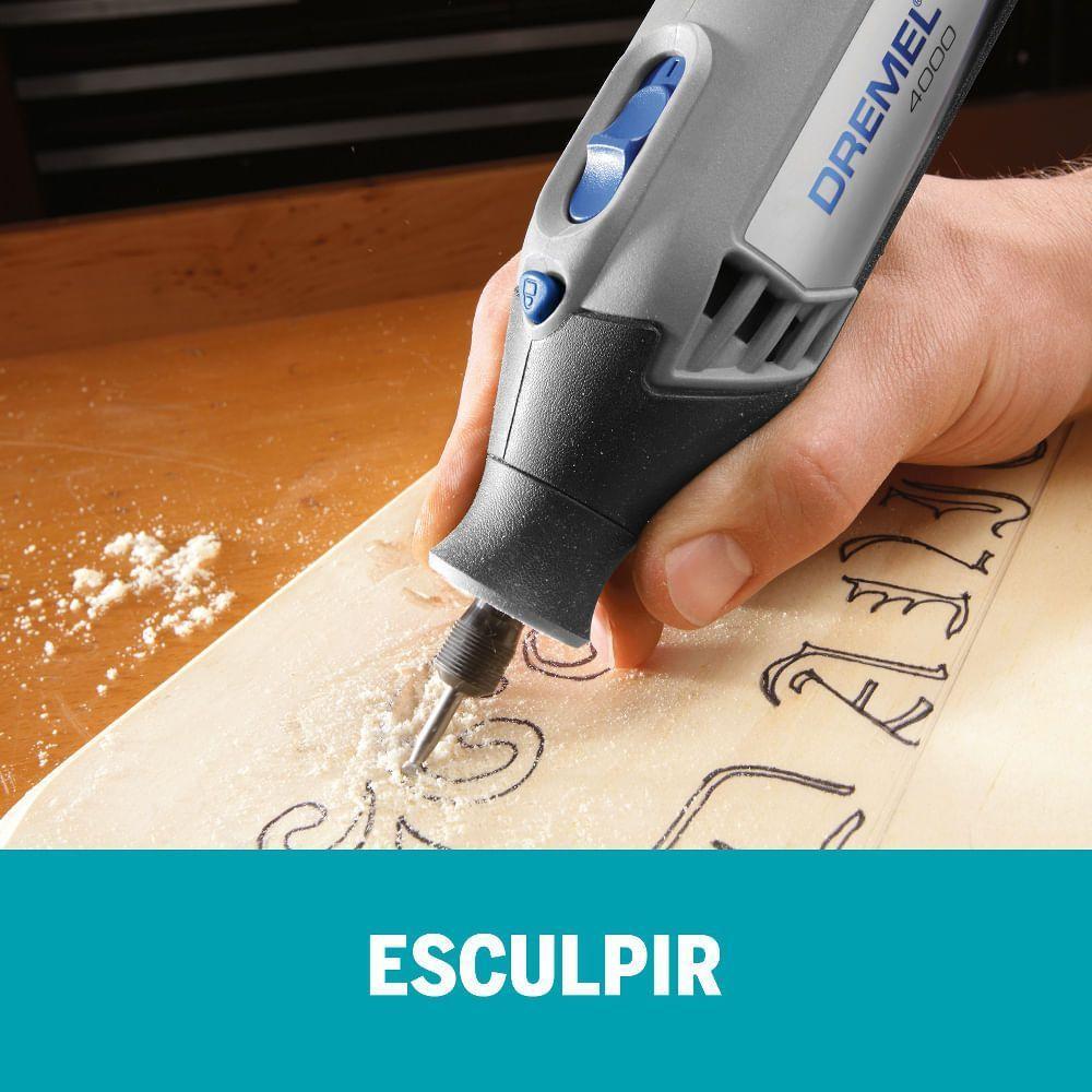 Micro Retífica 4000 Com 26 Acessórios 110 Volts - F0134000nu000 - Dremel - 4