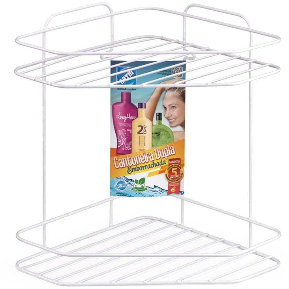Prateleira Cantoneira Dupla - 2137 - Arthi Prateleira Cantoneira Emborrachada Dupla - 2137 - Arthi - 1