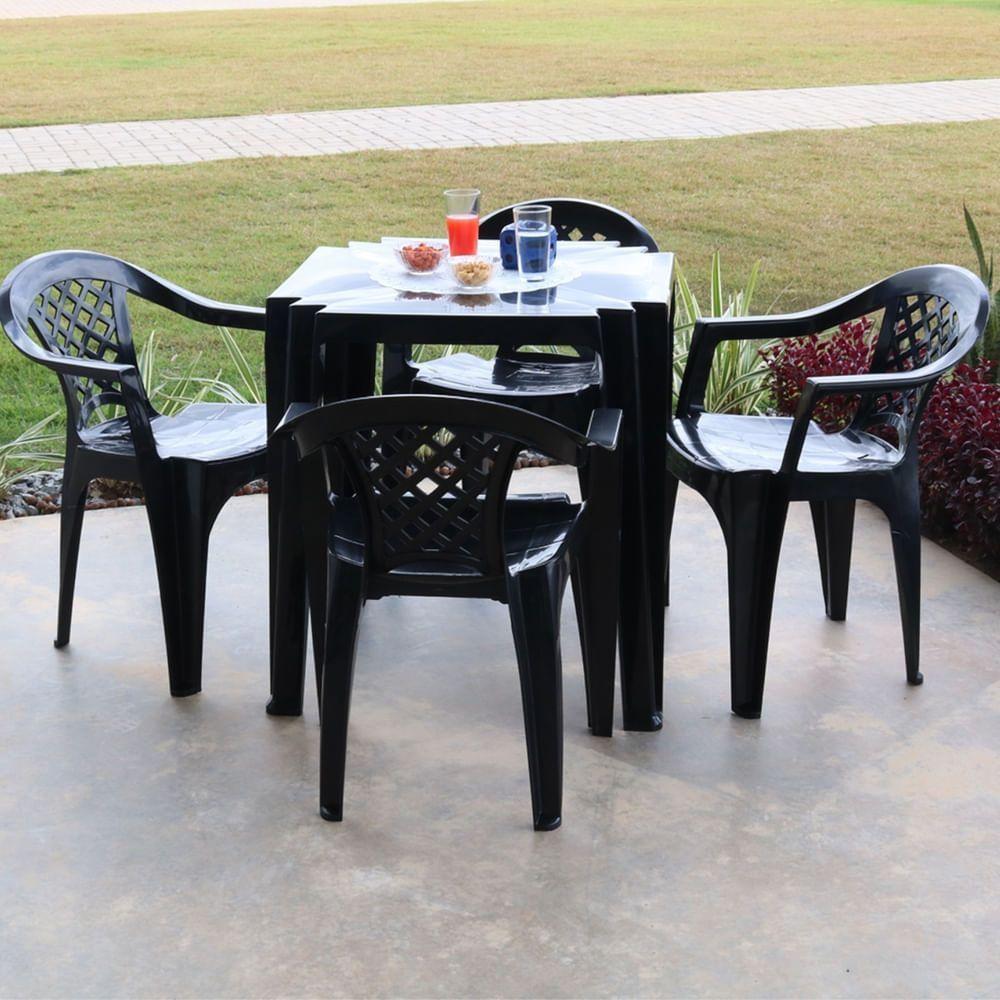 Mesa Quadrada Tambaú Preta - 92314009 - Tramontina Mesa Quadrada Tambaú Preta - 92314-009 - Tramontina - 2