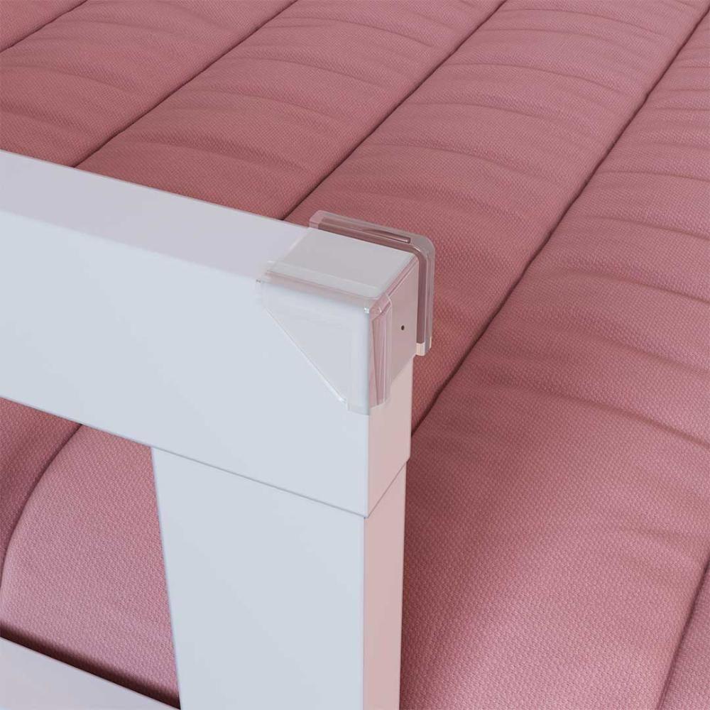 Cama De Chão Montessoriana Infantil Casal Proteção Lateral Branco - 3