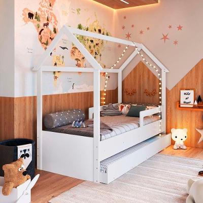 Cama De Chão Infantil Montessoriana Casinha Auxiliar Branco