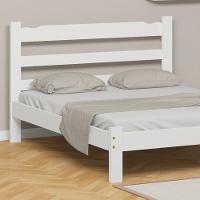 Cama Casal Queen Quarto Madeira Maciça Esmeralda Branco - 3