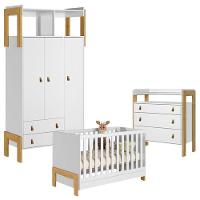 Quarto De Bebê Ambiente Fantasia Branco Acetinado – Qmovi - 9
