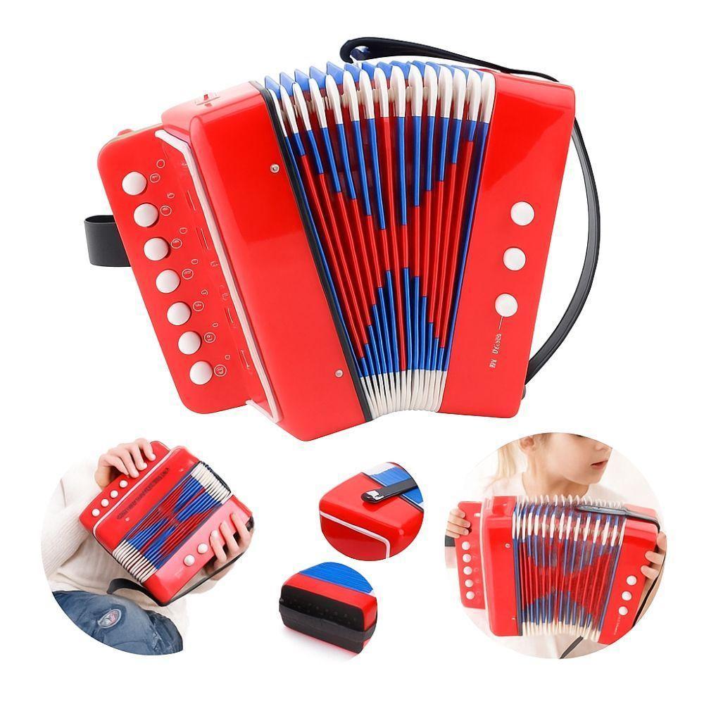 Gaita Sanfona Infantil 3 Baixos 7 Teclas Instrumento Musical - 4