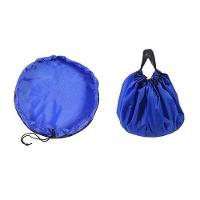 Saco Organizador Brinquedos Redondo Azul Tapete De Brincar