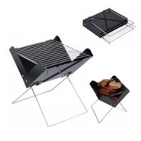 Churrasqueira Dobrável Maleta Carvão Portátil área Externa - 1