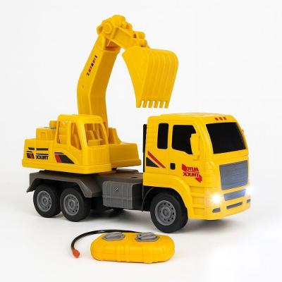 Trator Caminhão Escavadeira Carrinho Controle Infantil Luz