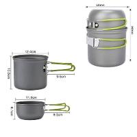 Conjunto 2 Panelas Táticas Camping Pesca Alumínio Dobrável - 7