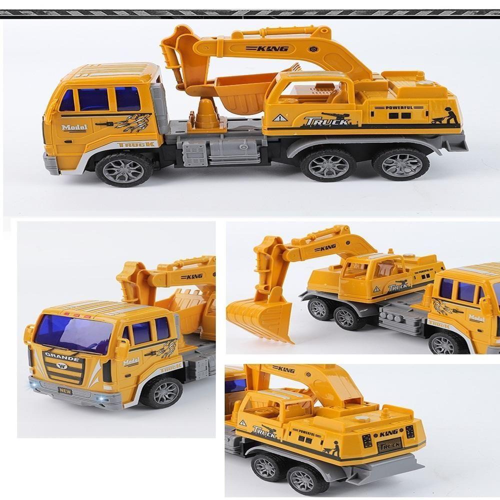 Brinquedo Caminhão Trator Escavadeira Controle Remoto E Luz - 4