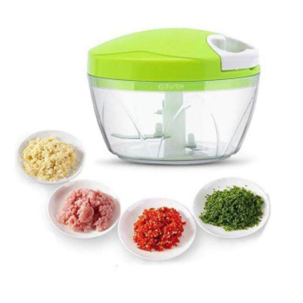 Mini Processador Manual 3 Lâminas Inox Alho Cebola Legumes - 2
