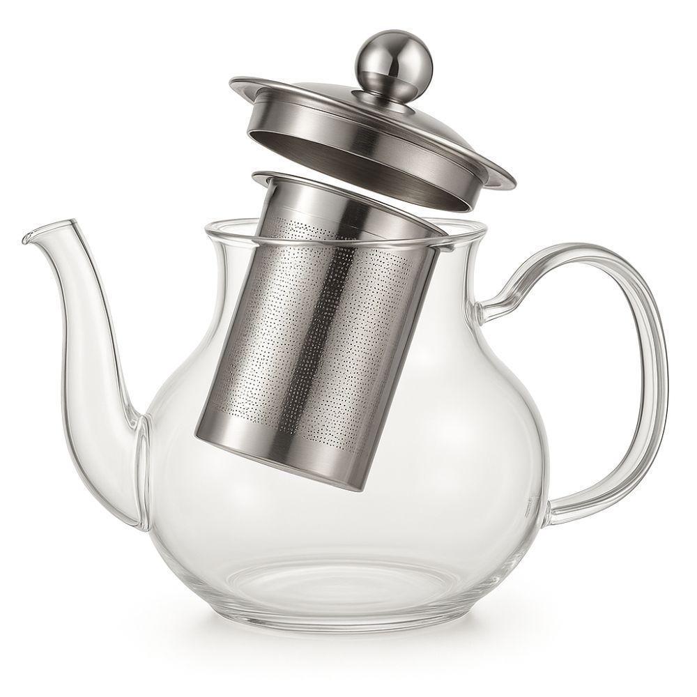 Bule Chaleira Vidro 600ml Borossilicato Com Infusor De Inox - 3