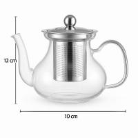 Bule Chaleira Vidro 600ml Borossilicato Com Infusor De Inox - 7