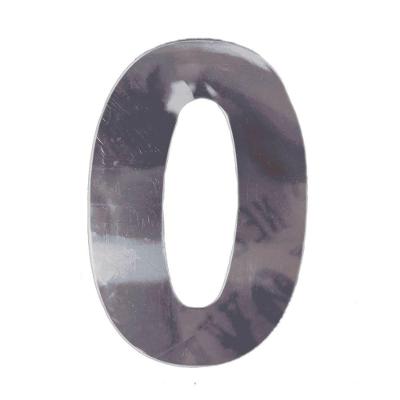 Número 0 Em Acm Espelhado 60mm - 360-0 - Numeral