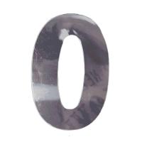Número 0 Em Acm Espelhado 60mm - 360-0 - Numeral - 1