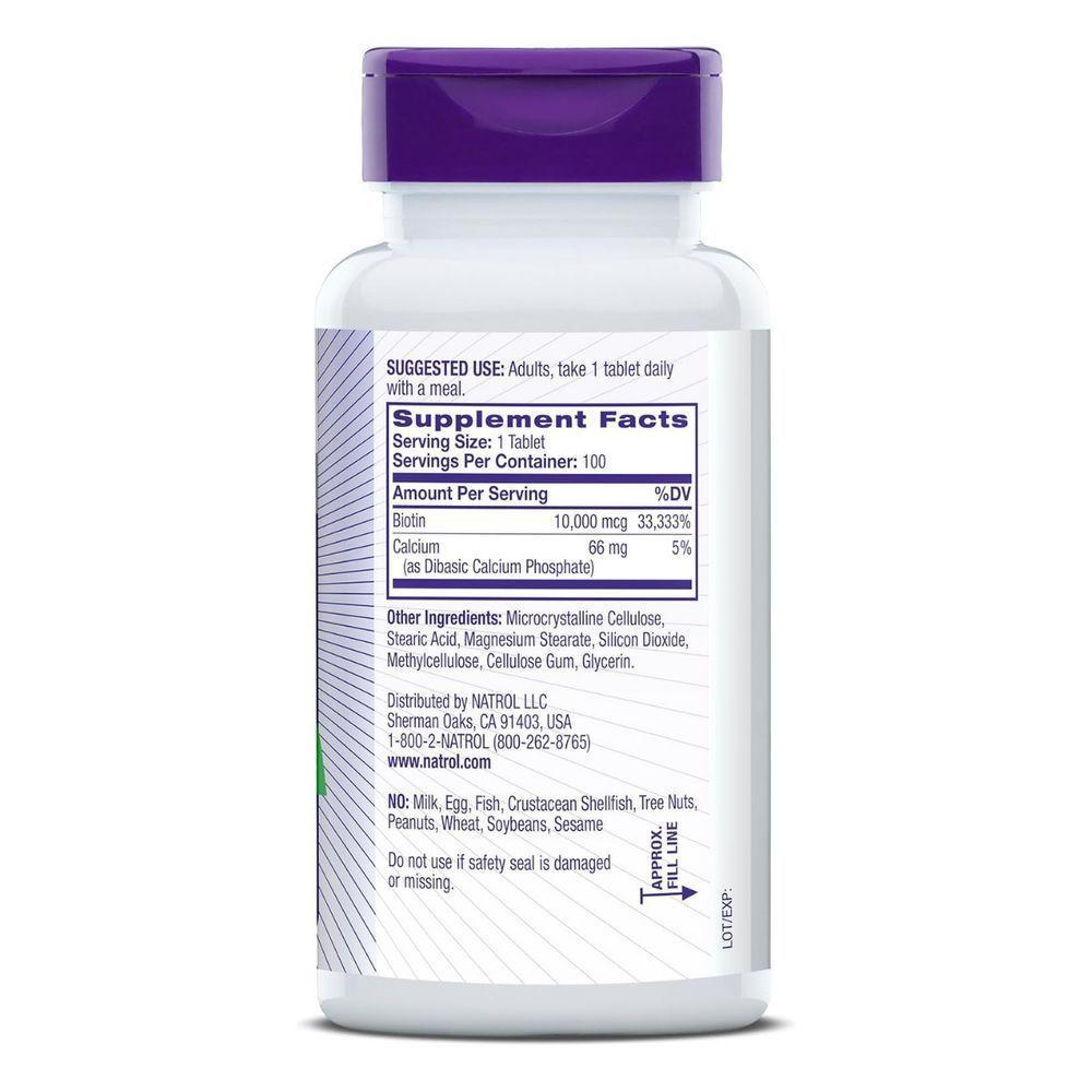 Biotina 10.000mcg 60 Tabletes Morango Natrol - 2