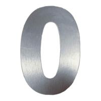 Número 0 Em Acm Aço Escovado 125mm - 400-0 - Numeral - 1