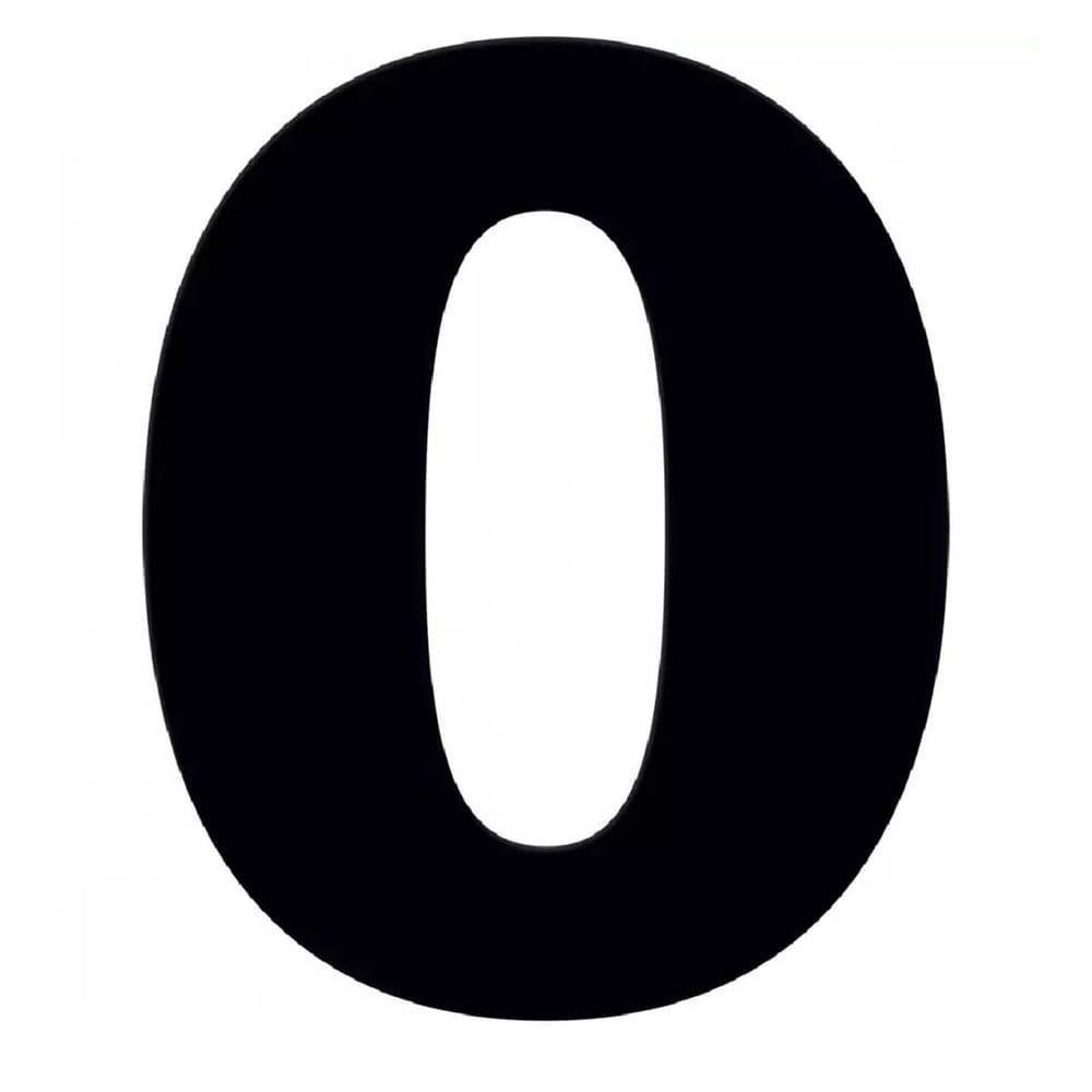 Número 0 Em Acm Preto 185mm - 685-0 - Numeral - 1