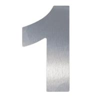 Número 1 Em Acm Aço Escovado 125mm - 400-1 - Numeral - 1