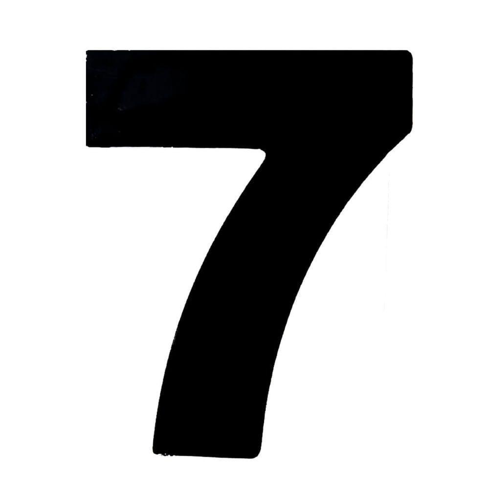 Número 7 Em Acm Preto 125mm - 600-7 - Numeral - 1