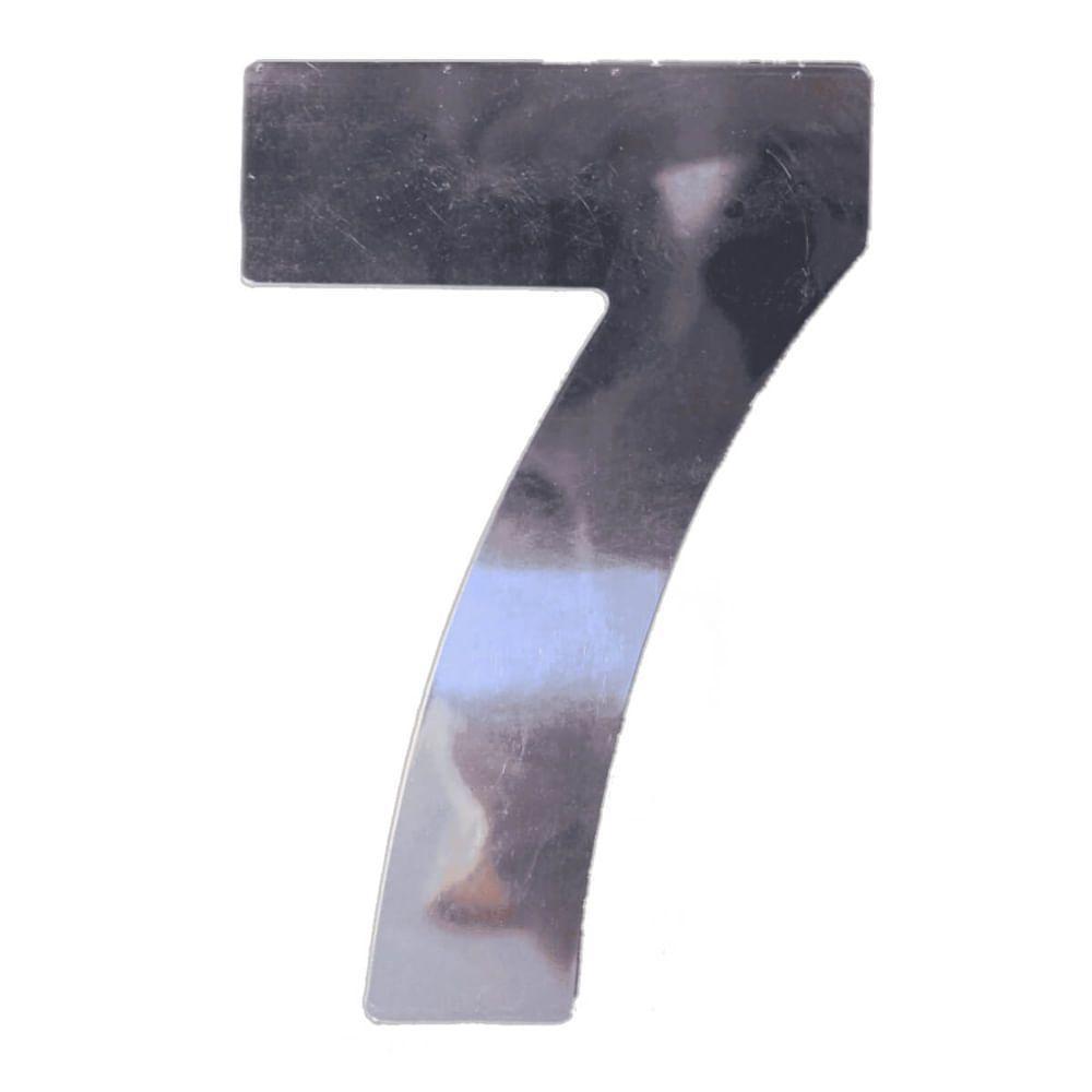 Número 7 Em Acm Espelhado 125mm - 300-7 - Numeral - 1