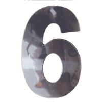Número 6 Em Acm Espelhado 125mm - 300-6 - Numeral - 1