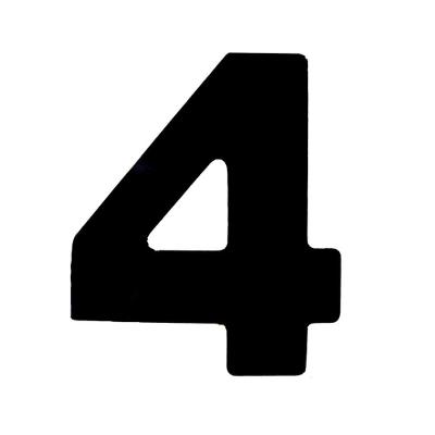 Número 4 Em Acm Preto 185mm - 685-4 - Numeral