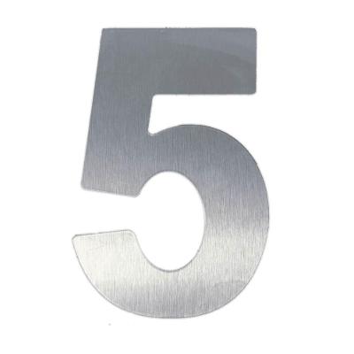 Número 5 Em Acm Aço Escovado 125mm - 400-5 - Numeral