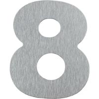 Número Residencial Em Alumínio Composto Escovado 125mm Nº 8 - Pr3001-8 - Pincéis Atlas - 1