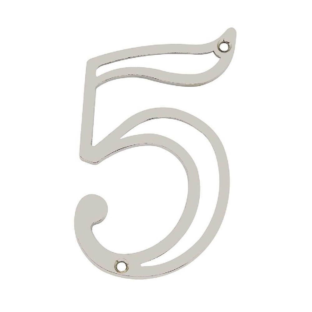 Número Residencial Em Zamak Niquelado 5 - 95738 - Silvana - 1